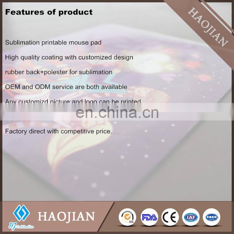 Sublimation white blank fabric mouse pad