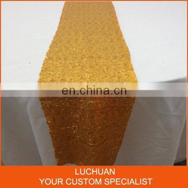 Graceful Sequin Coral Table Runner