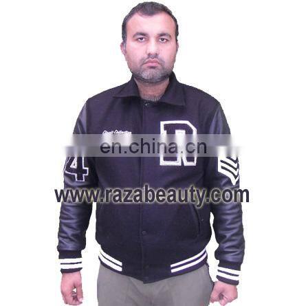 Black & Brown Varsity Jackets, Custom Logo Baseball Jackets, Camel Letterman Jackets, Wool Leather Bomber Jackets