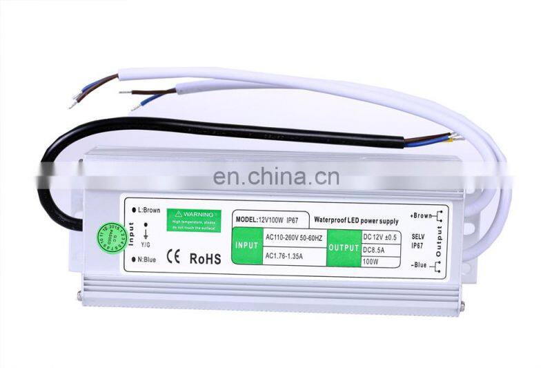 LED Strip Power 12V 8.5A Waterproof LED Switching Power Security Monitor