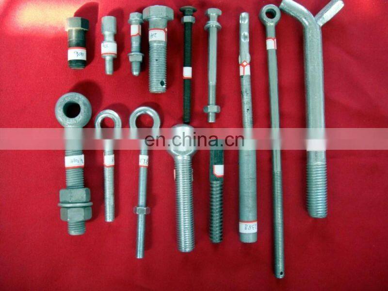 Carbon steel forged hook bolt L bolt pigtail hook bolt