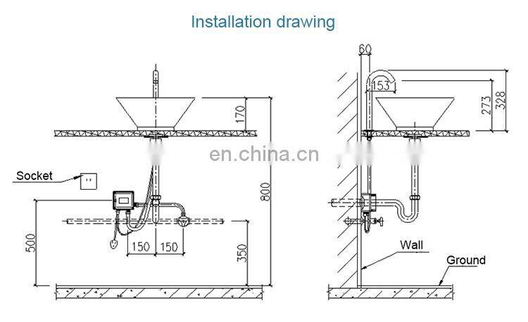 Automatic faucet manufacturer China GIBO 6150AD automatic bath tap