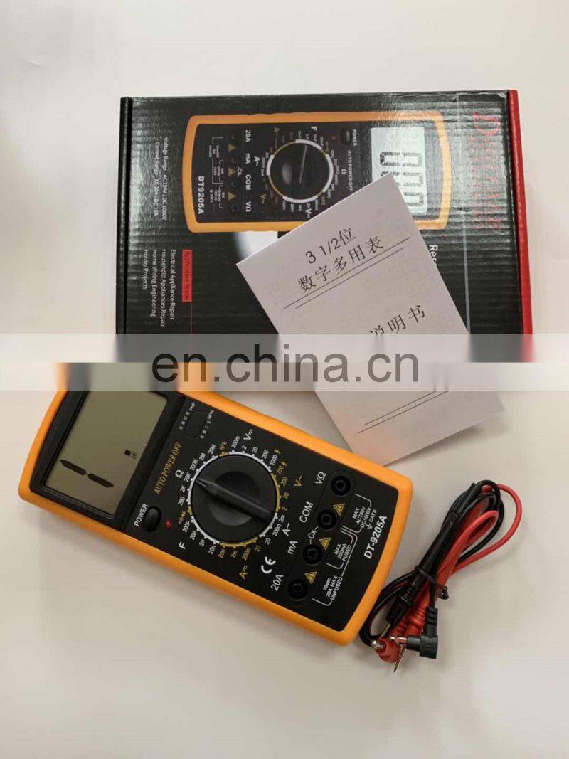 DT 9205A Multimeter AC DC 1000V LCD Display Low Price Digital Multimeters Automatic Voltage in Multimetro