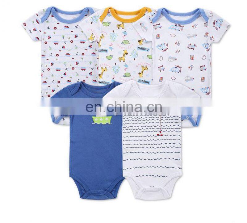 Fashion Cartoon Printed Newborn Baby 100% Cotton Baby Boy Girl Clothes Romper