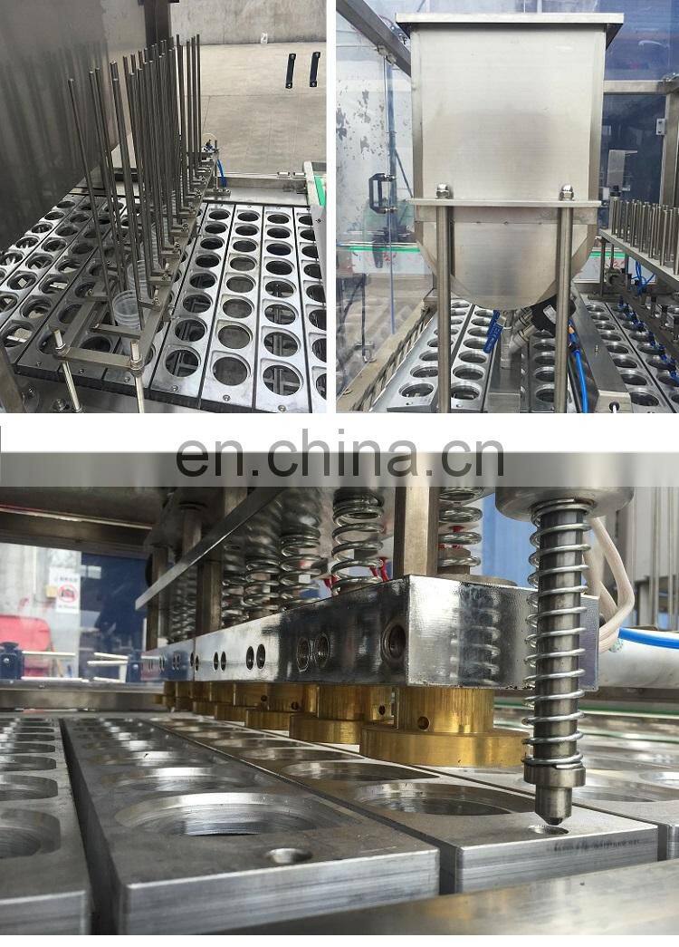 Shanghai Joygoal Fruit juice production line/water cup jam filling sealing machine cup sauce filling machine