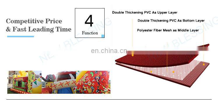 Clown theme inflatable land slide,commercial giant inflatable slide for sale