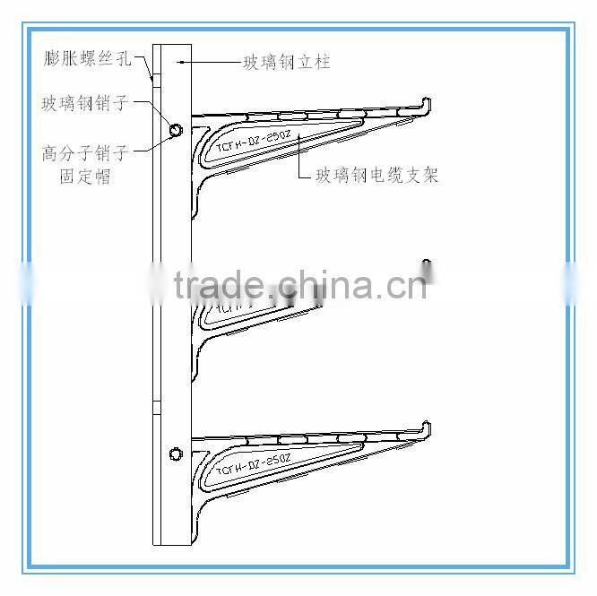 FRP SMC cable support/ composite electric line support/ fiberglass combined type cable rack