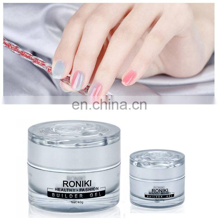 RONIKI 2019 Pink Nail Gel Polish Soak Off Jelly Builder Gel