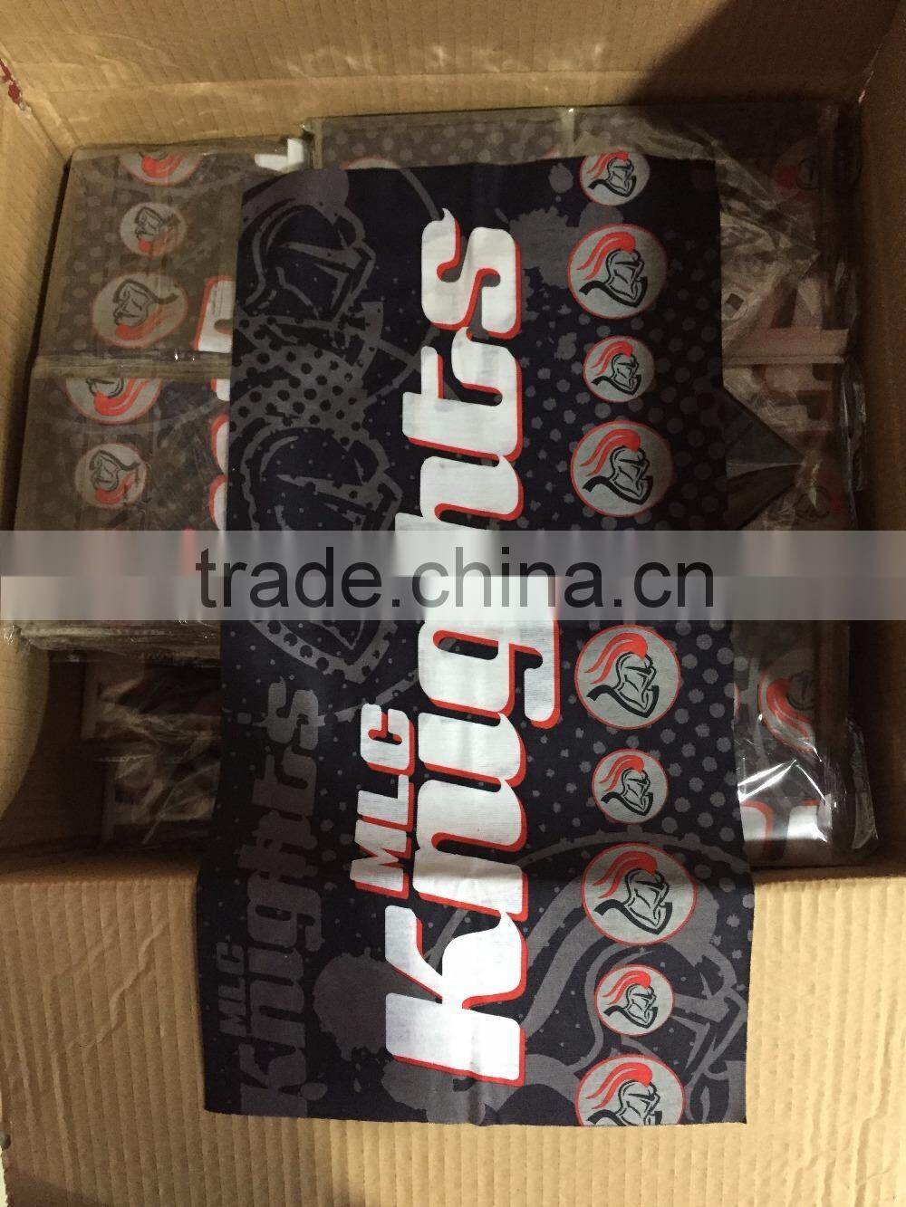 Fluorescent yellow with Black Custom Logo Bandana