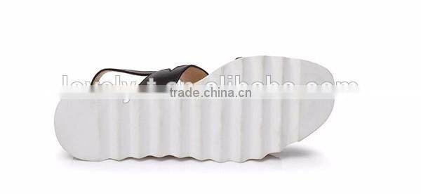 2016 new design comfortable ladies female woman high heel platform genuine cow leather sandals with stars decoration