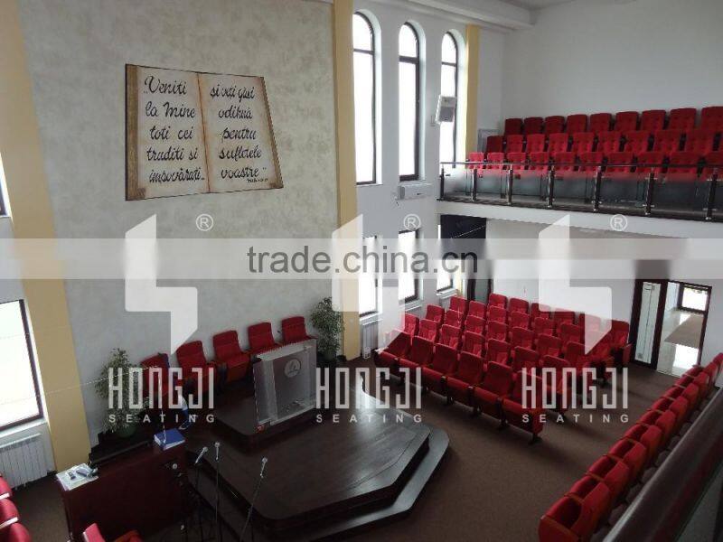 Durable hall chair auditorium seat design with writing tablet HJ8201-E