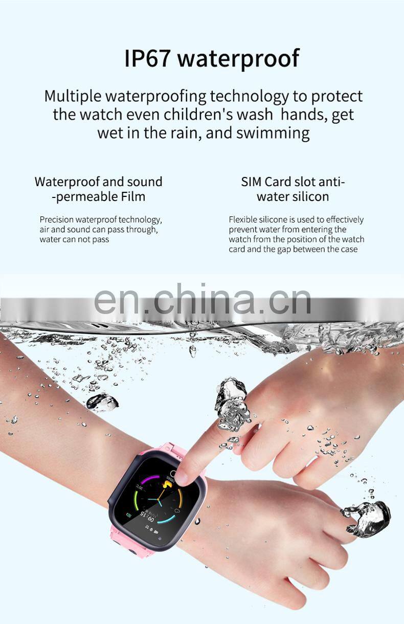 2022 amazon elderly gps tracker body temperature thermometer Fall Down Detection Smartwatches for elderly