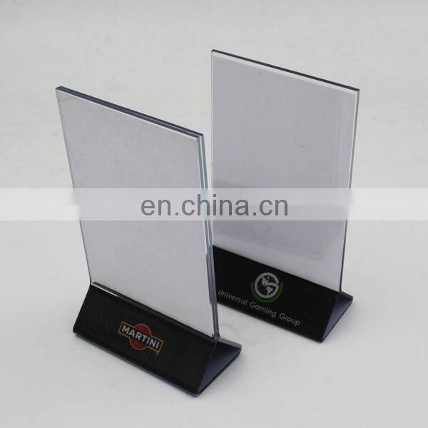 Triangle Table Top A3 A4 A5 A6 Insert Plastic Acrylic Sign Holder for Restaurant