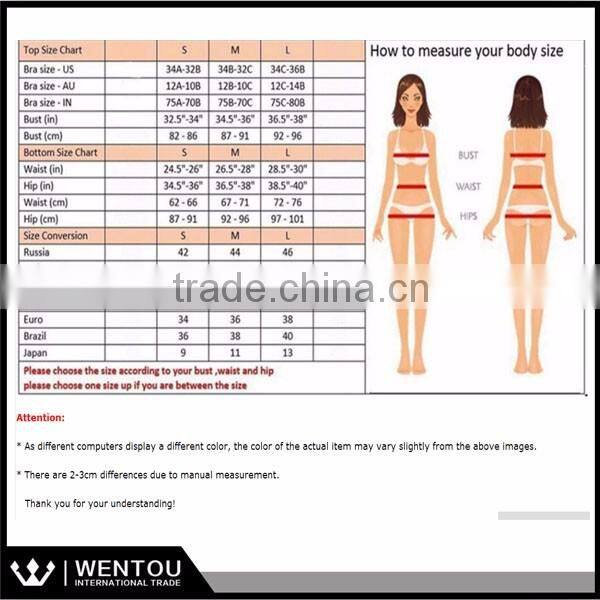 Bikni 2016 New Fashion Women Sexy Reversible Push Up Swimwear Print Bathing Suit Bra Swimsuit