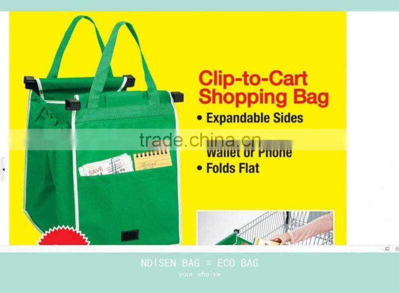 Grab bag clip carts shopping bag