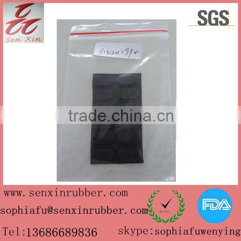 3M Red/Black Adhesive Silicone Rubber Feet Silicone Pads