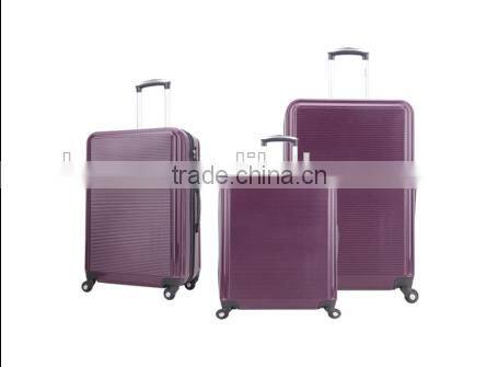 Most popular fashion style purple 24" luggage trolley suitcase