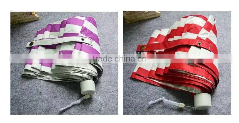 21 inch wholesale fashion mini 3 folding umbrella with case