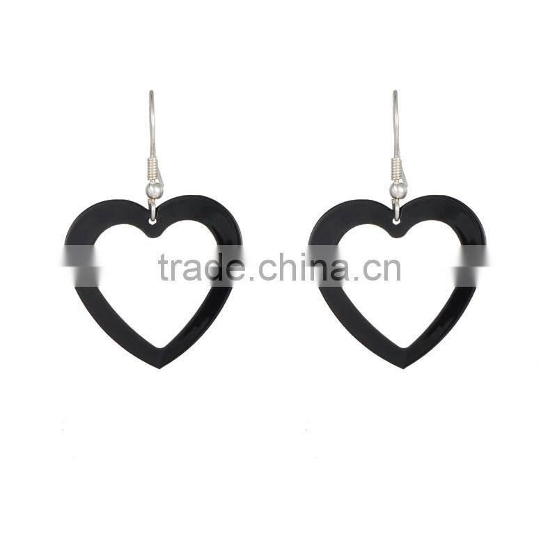 Beautiful Fashion Cheap Ruby Crystal Stone Heart Drop Earring Jewelry Set