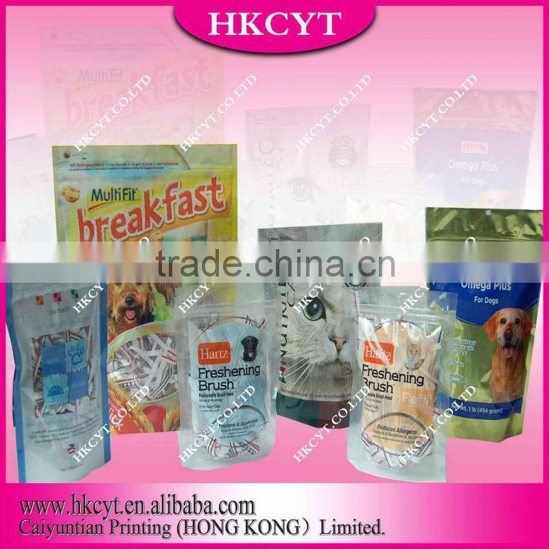 Dog food bag/Plastic bag for pet food/Custom printed stand up pet food packaging bag
