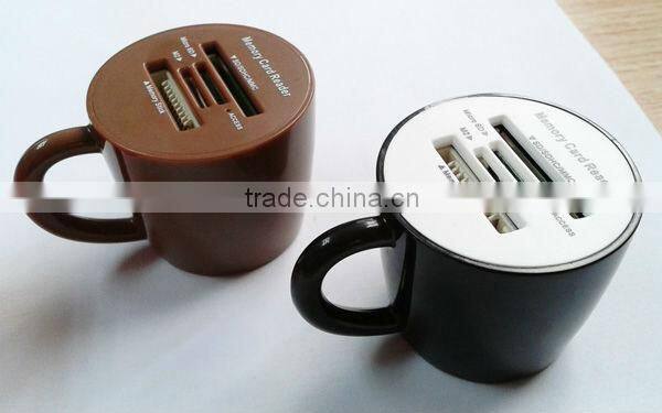 Desk decaration multi card reader cup design