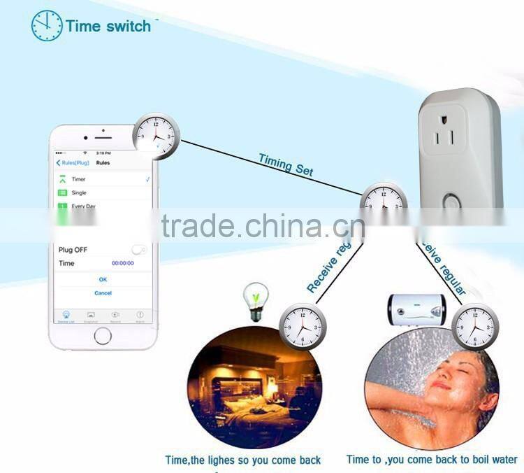 US standard APP remote control smart controlled wifi socket