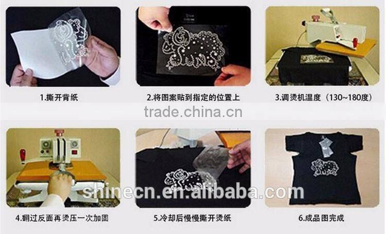 Customized Middle east quality Fashion rhinestone heat transfer motif wholesale