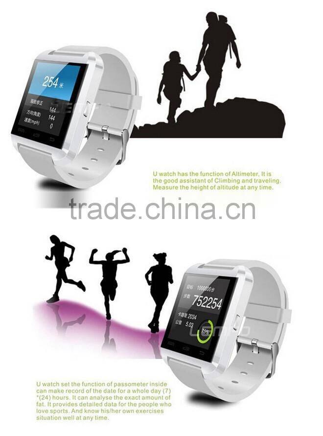 Smart Watch U8 Bluetooth Altimeter Anti-lost 1.5 inch Wrist Watch U Watch For Smartphones iPhone Android Samsung HTC Cell PhoneS