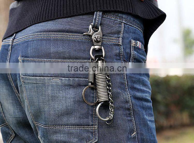 Punky Leather Strap Chain Bikers Punk Gothic Key Chain Hand Made