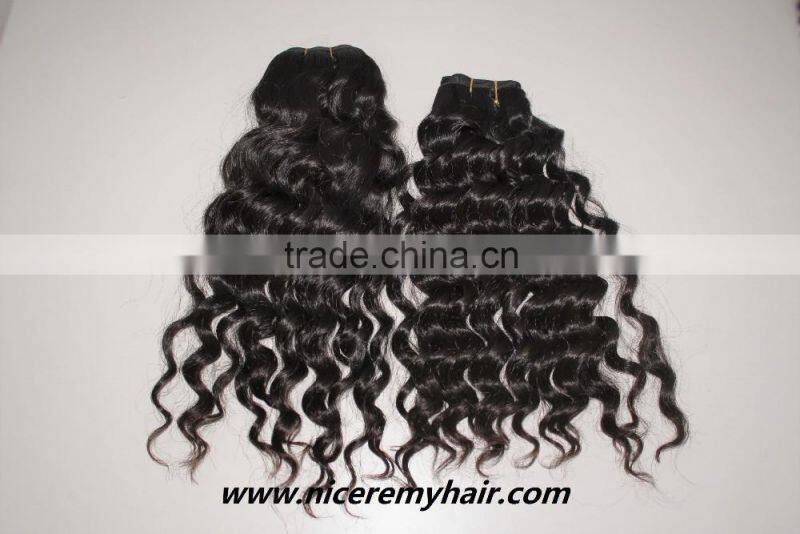 Wholesale top quality 100% human hair clip in hair extensions