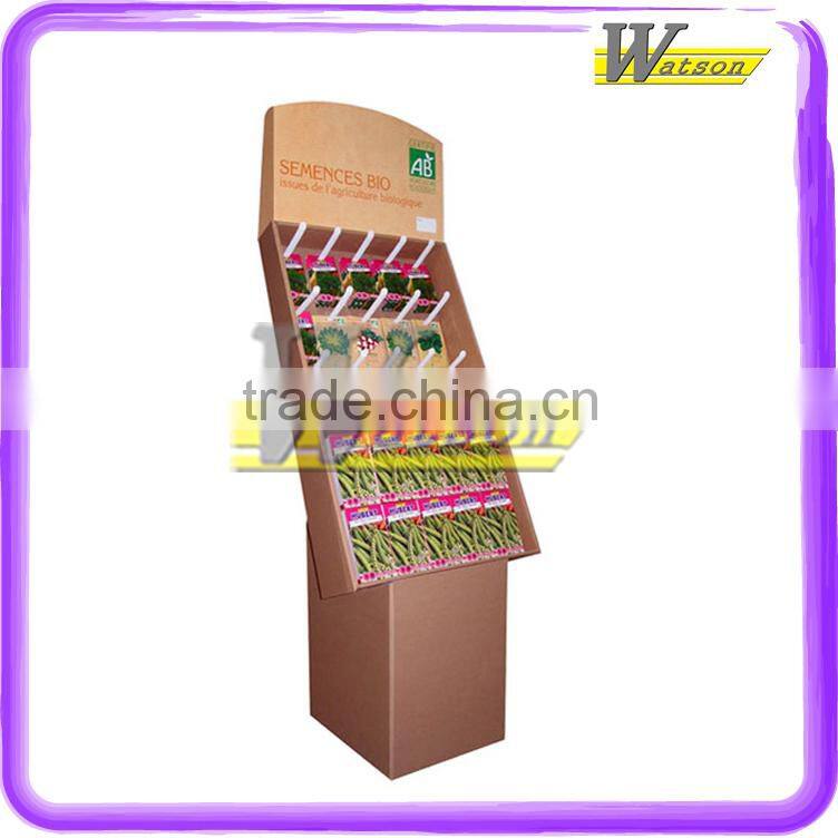 Promotional chocolate paperboard Hook Floor Display shelf for store