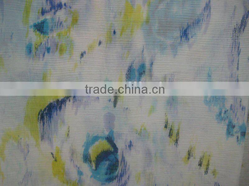 chiffon star print polyester fabric