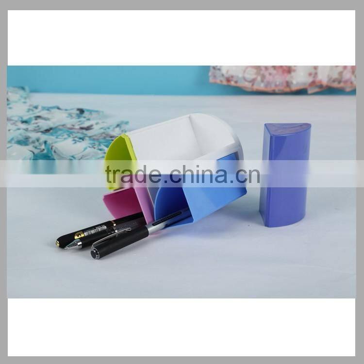 desktop storage decorative 4 hole plastic pen holder cheap pencil vase desktop pencil holders