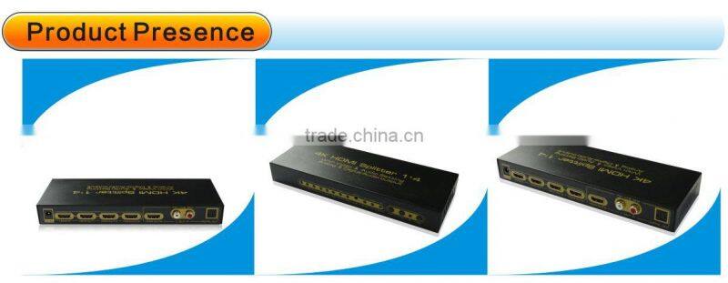 HDMI 4 Port Way Distribution Splitter 1x4 1 In 4 Out