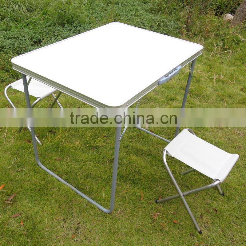 folding portabe wooden camping table with 4 seats
