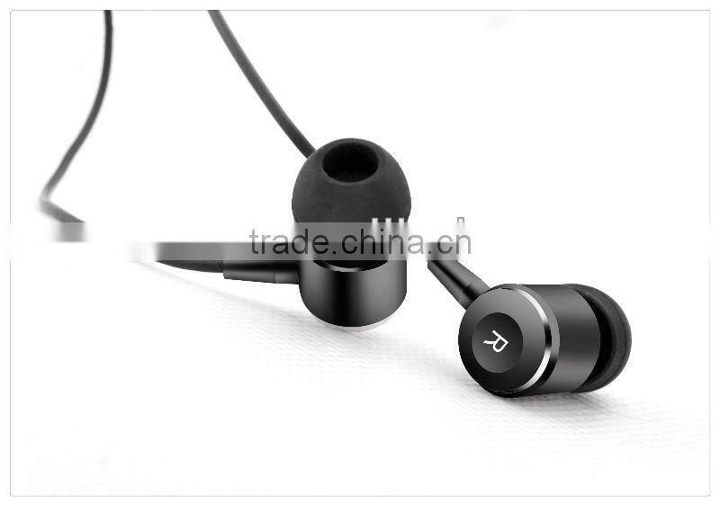 Best selling best quality metal headphone in-ear earphone with flat cable