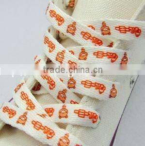 Nylon jacquard shoelace with PVC aglet