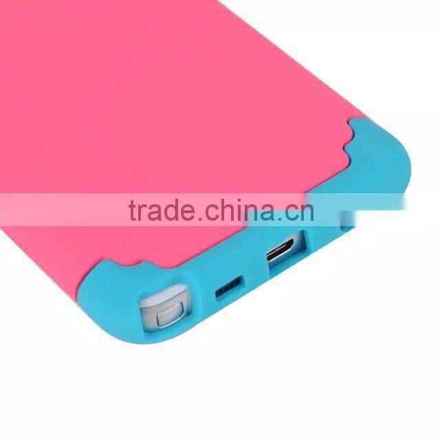 2 in 1 silicone+pc hybrid case for Samsung note 5 robot case with dual-layer protective shell case