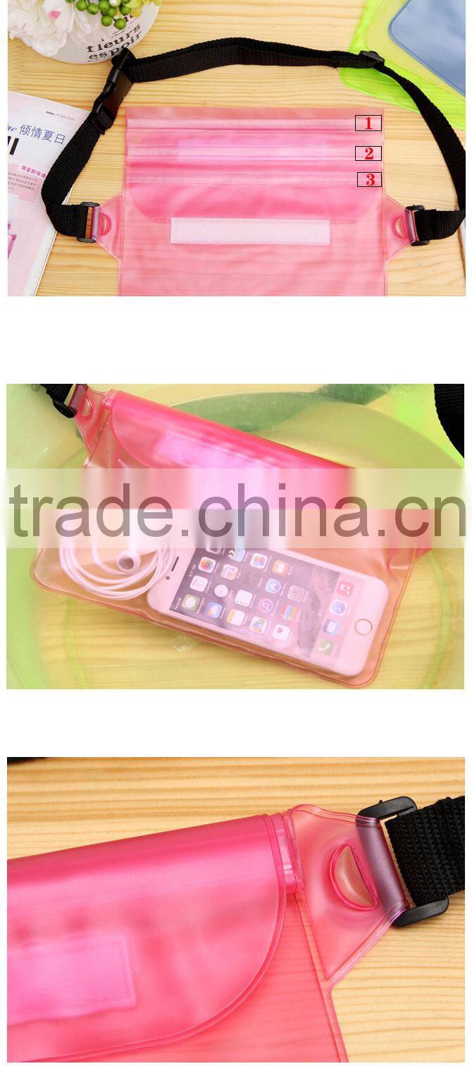 Outdoor swimming drifting PVC waterproof waist pouch