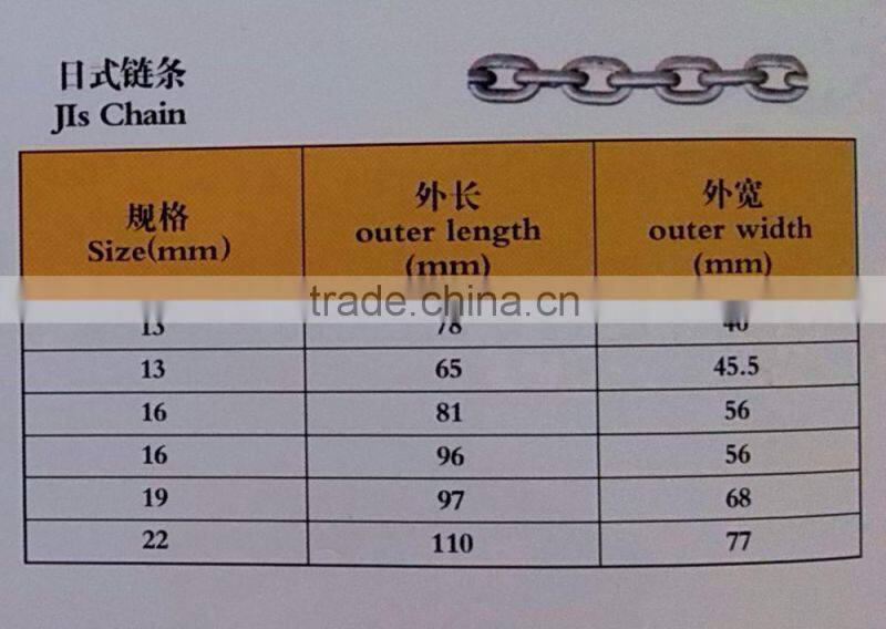 Japan JIS Standard Link Chain