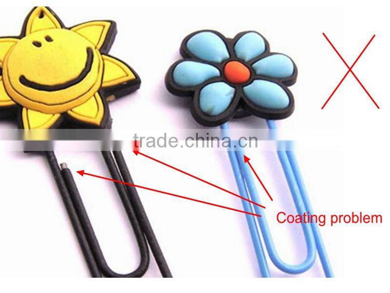 Rubber soft pvc custom paper clip