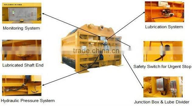 high quality double shaft electrical concrete mixer