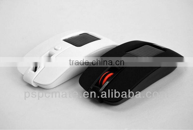 Solar power Adjustable 4 Tracking Speed Hi-definition DPI 2000 2.4GHz Wireless Optical Mouse