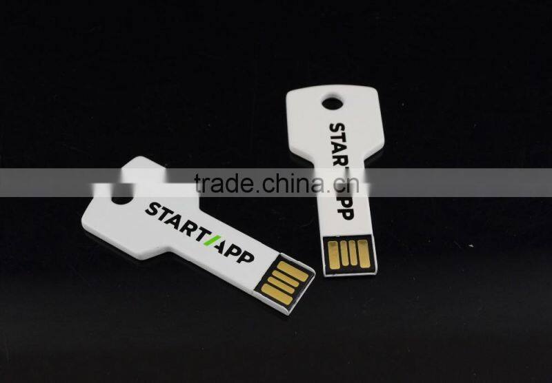 Silver 4GB Metal Key Shaped USB 2.0 Flash Drive, Golden key drive memory 4gb, Mini Metal Traveller Key