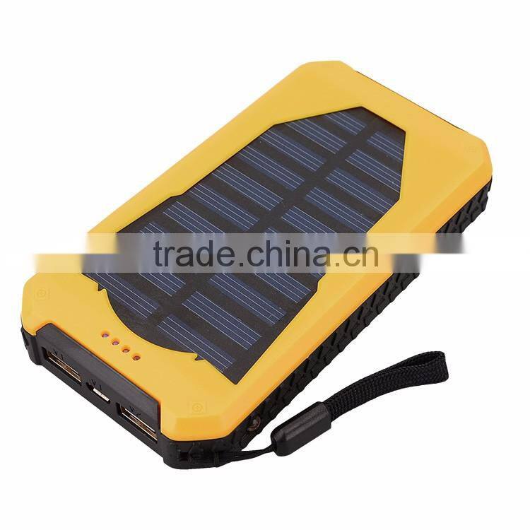 2016 NEWEST product and stylish mobile solar power bank charger 8000mah