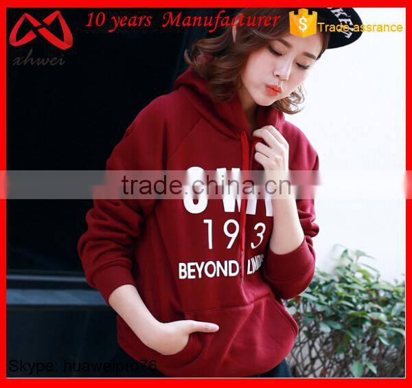 Factory Price Fleece Woman Hoodies 2015 Latest Ladies Top Designs