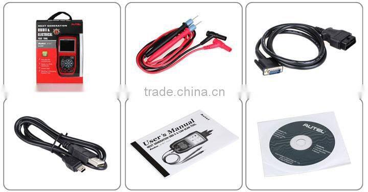 Autel Electric Test OBDII CAN Diagnostic Scanner AutoLink AL539B with AVO Meter Diagnose battery charging system Battery Test