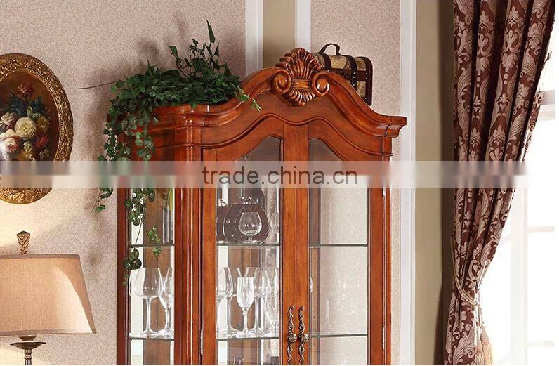 Hardwood wine and liquor cabinet rack with glass holders for living room furniture set Z-204