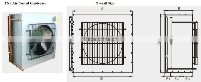 Top Quality and Energy-saving Air Cooled Condenser Series for Cold Room Storage