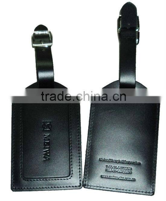 Custom Shape Leather Name Tag For Bags Luggage